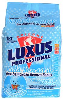 Luxus Professional Универсальный стиральный порошок концентрат для детского белого белья, 1000 г 30 стирок
