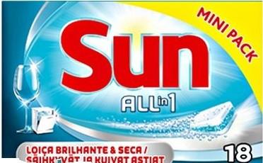 Sun all-in-one regular таблетки для посудомоечной машины 18 шт (Нидерланды) 